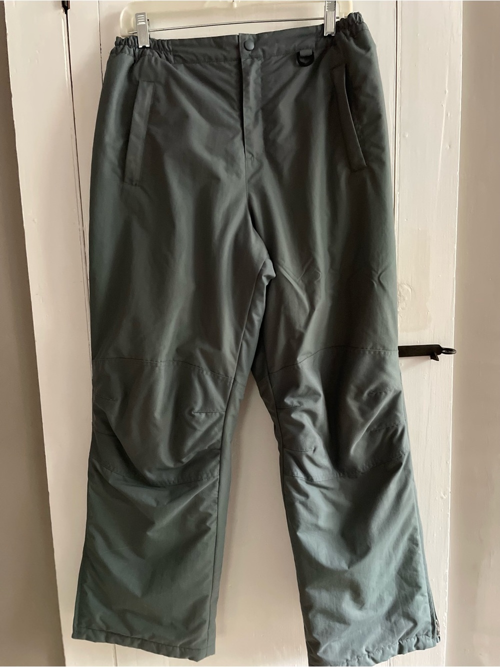 Lands End Womens Insulated Elastic Waist Pull On Snow Pants Sage Green Size 18